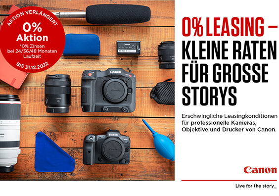 Canon 0% Leasing – Kleine Raten, große Storys