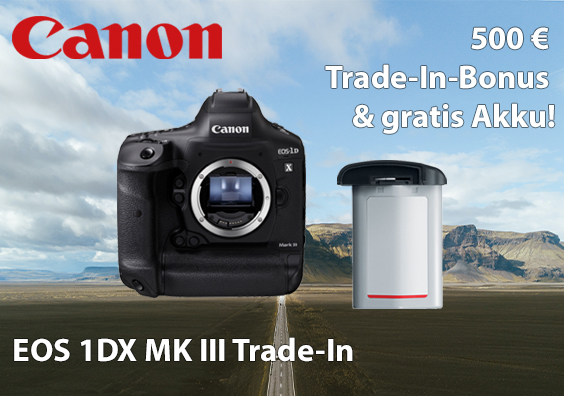 Canon EOS 1DX MK III – 500 € Trade-In + gratis Akku